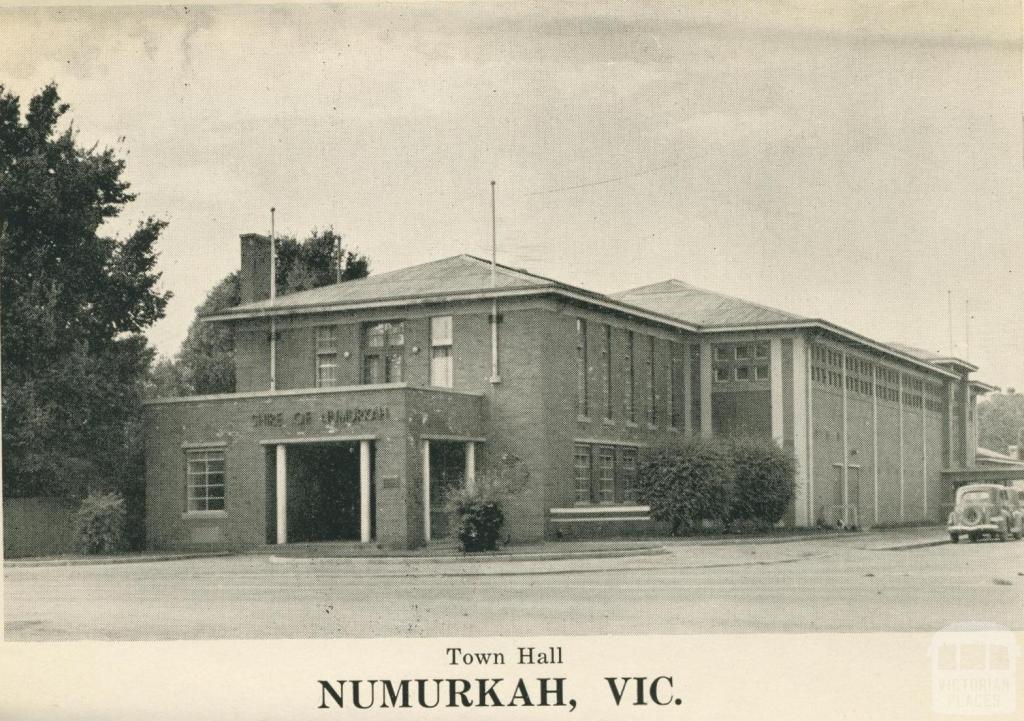 Town Hall, Numurkah, 1950