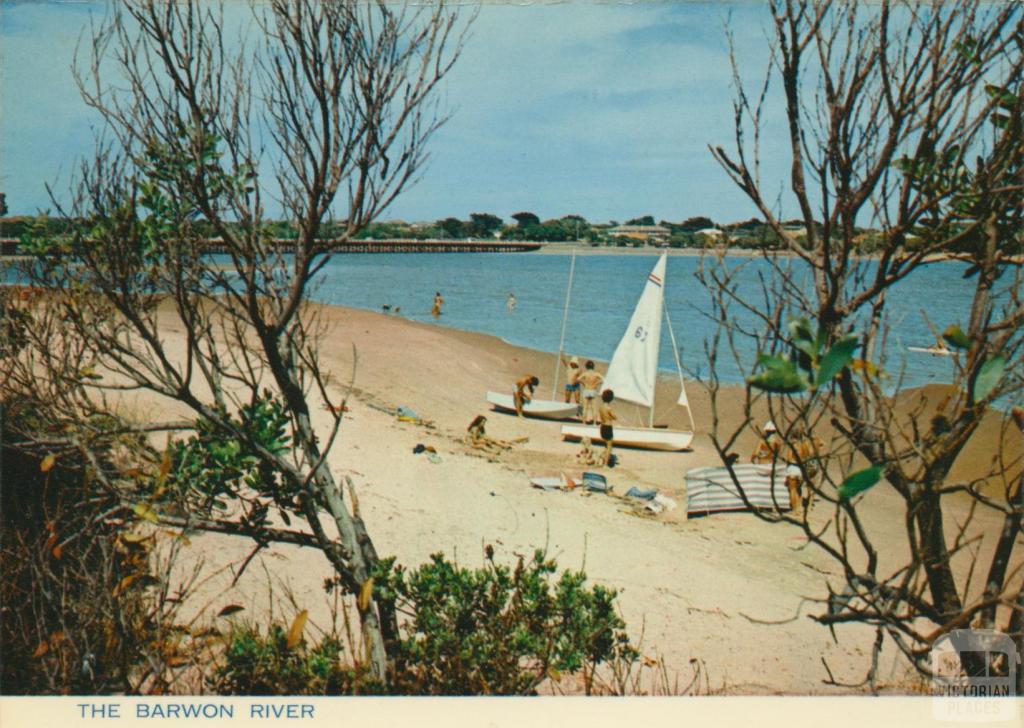 The Barwon River and Bridge in background, Ocean Grove