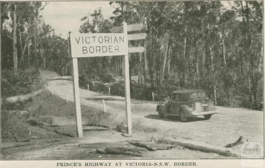 Prince's Highway at Victorian-NSW Border, 1947