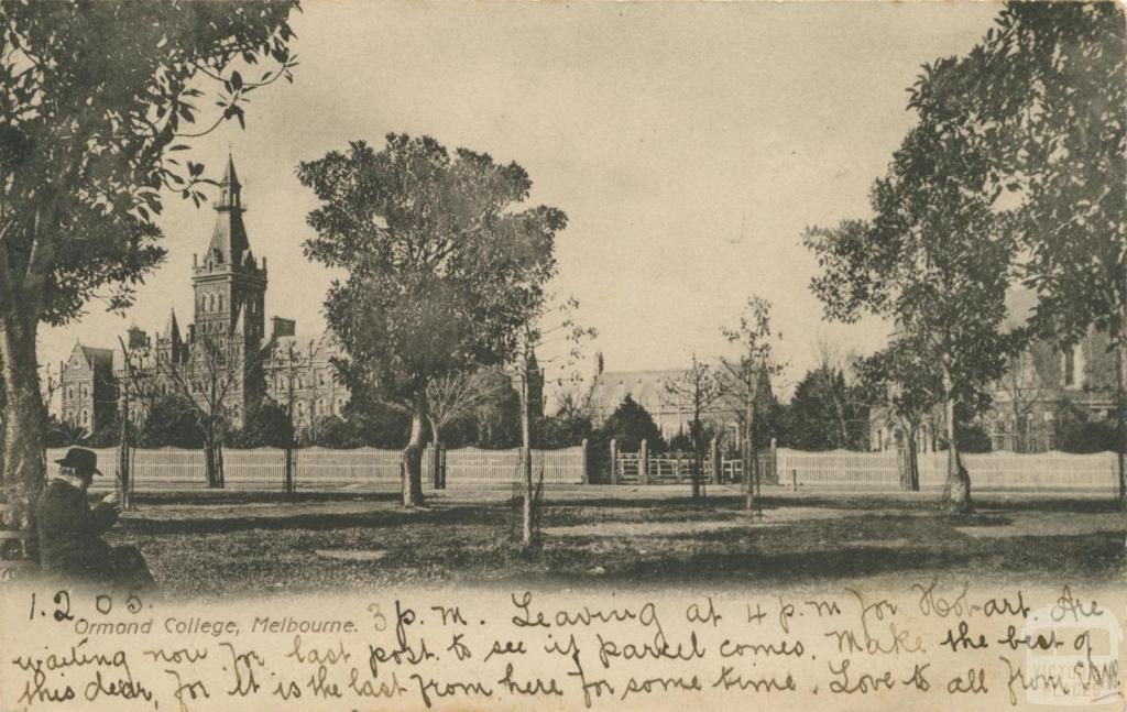 Ormond College, Melbourne, Parkville, 1905