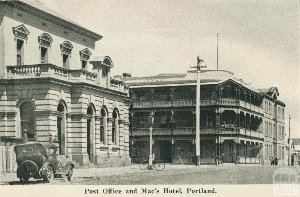 Post Office and Mac's Hotel, Portland, 1948