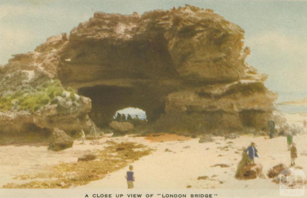 A close up view of London Bridge, Portsea