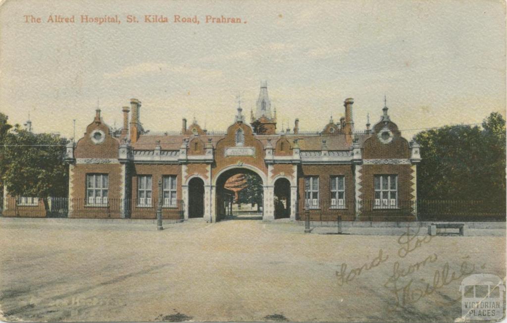 The Alfred Hospital, St Kilda Road, Prahran, 1908