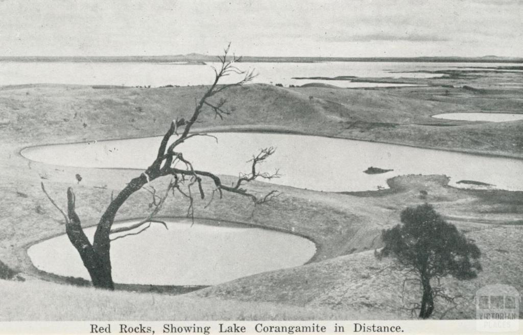 Red Rocks, Showing Lake Corangamite in the distance, Colac