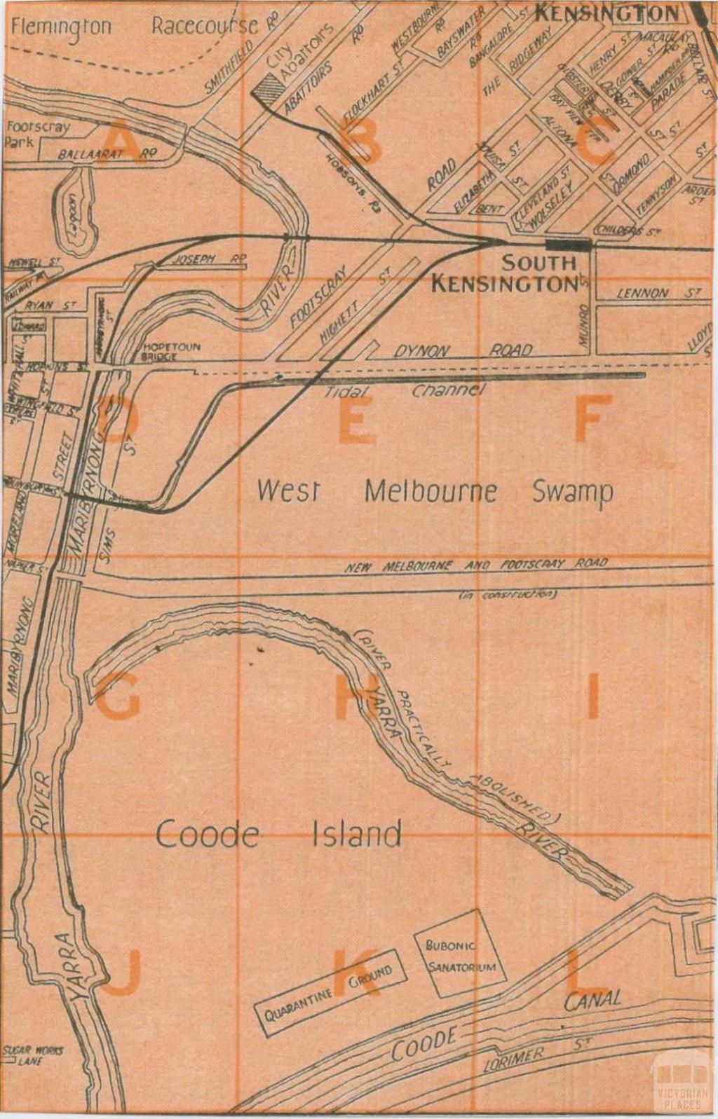 Map of Coode Island, 1936