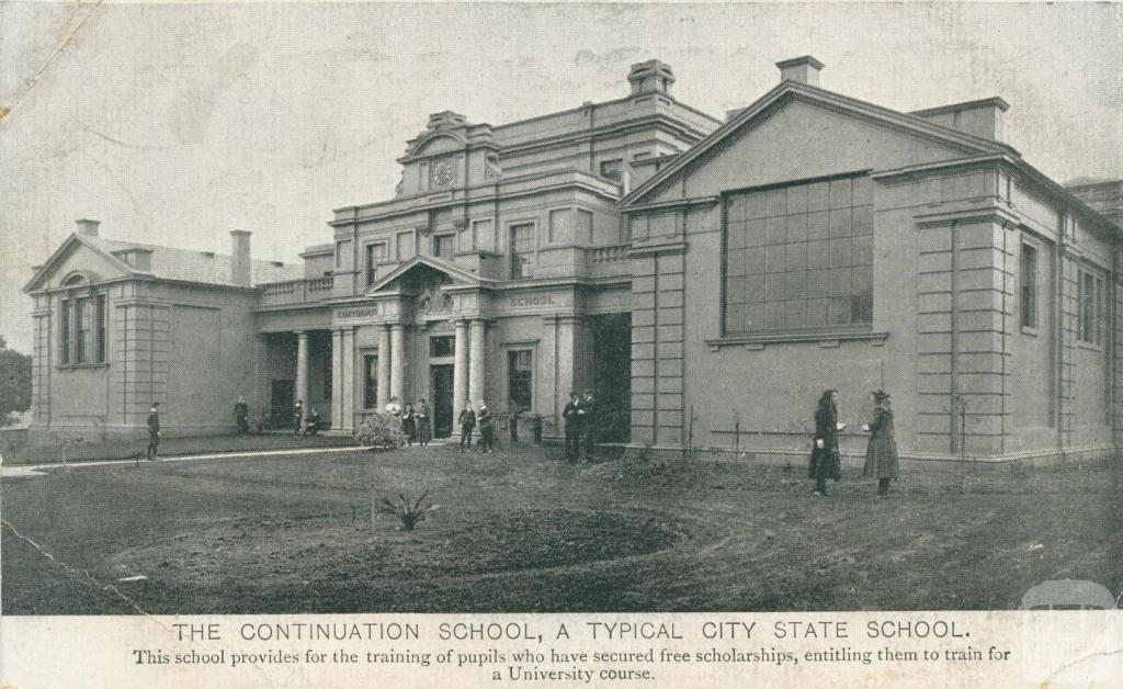 The Continuation School, Typical City State School, East Melbourne