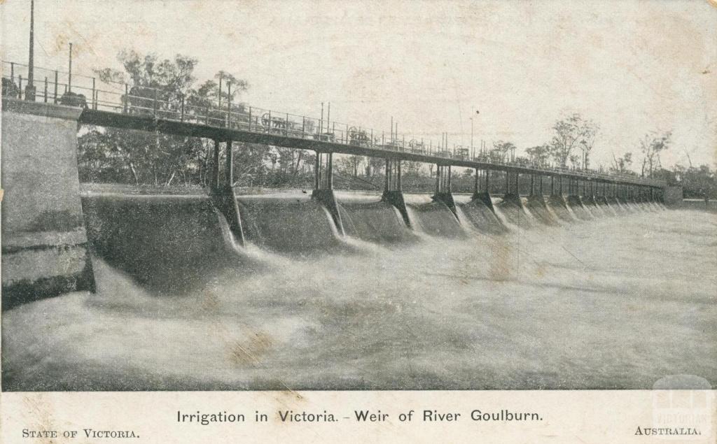 Irrigation in Victoria, Weir of River Goulburn