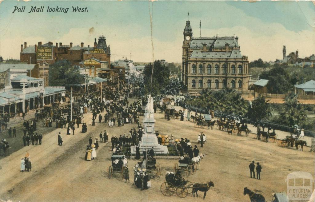 Pall Mall looking West, Bendigo, 1913