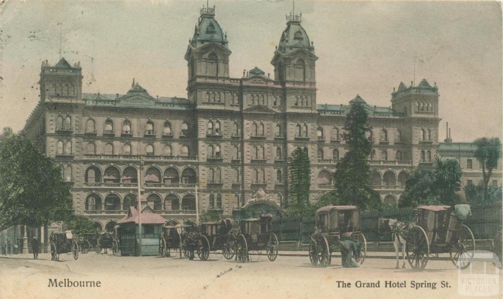 The Grand Hotel Spring Street, Melbourne, 1906