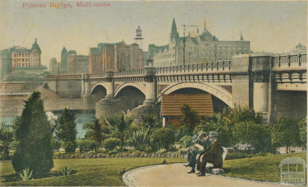 Princes Bridge, Melbourne, 1908