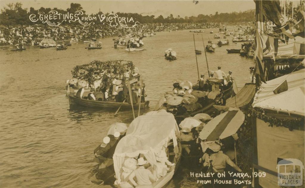 Henley on Yarra, 1909, from House Boats, Melbourne