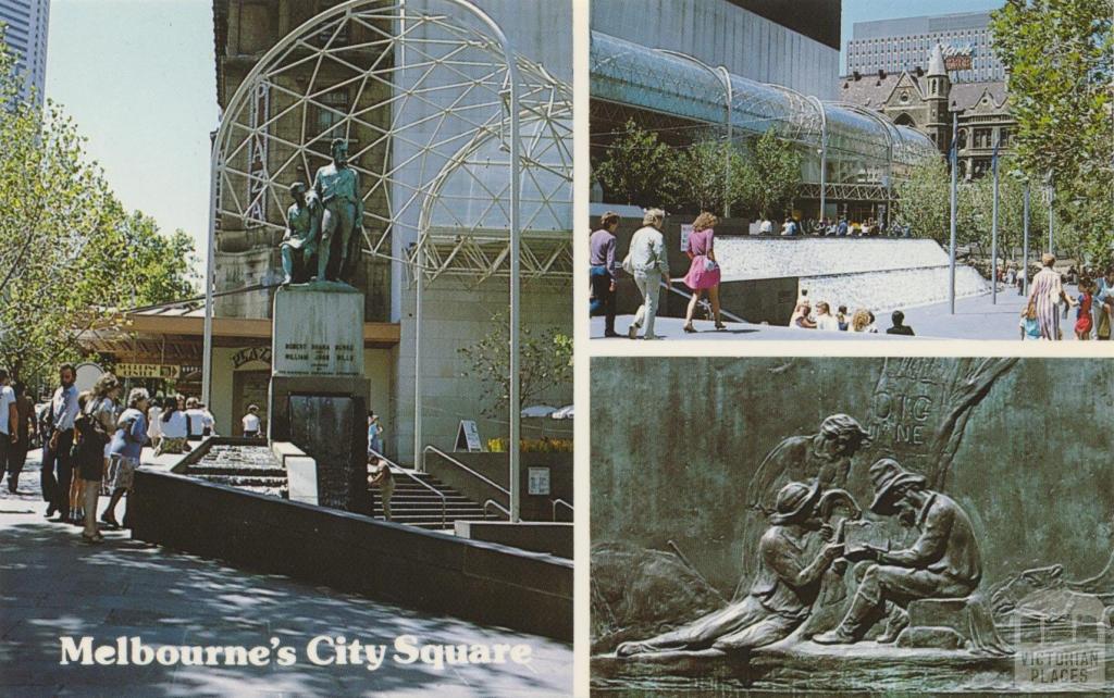 Melbourne's City Square, Burke and Wills Statue, Plaque on Collins Street