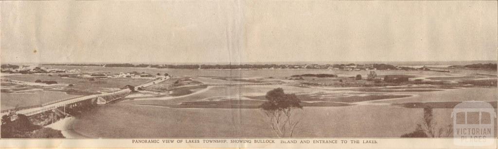 Lakes township, showing Bullock Island and entrance to The Lakes