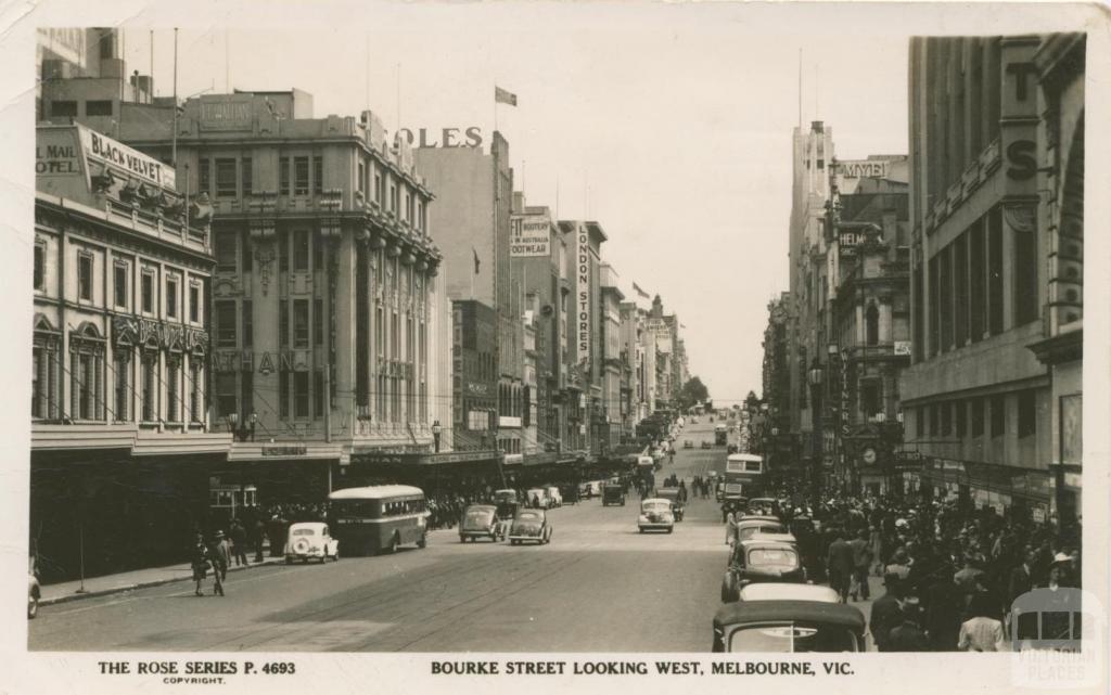 Bourke Street, looking west, Melbourne