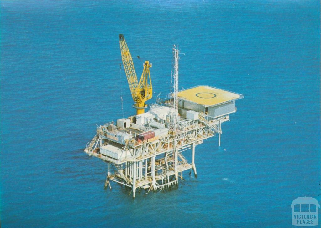 Offshore oil platform in Bass Strait, near Sale