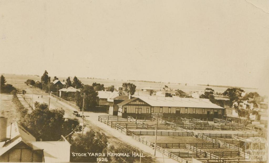 Stock Yard and Memorial Hall, Sea Lake, 1926