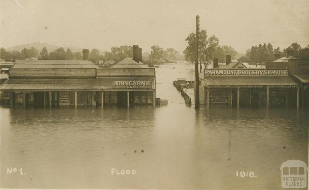 Seymour in flood, 1916