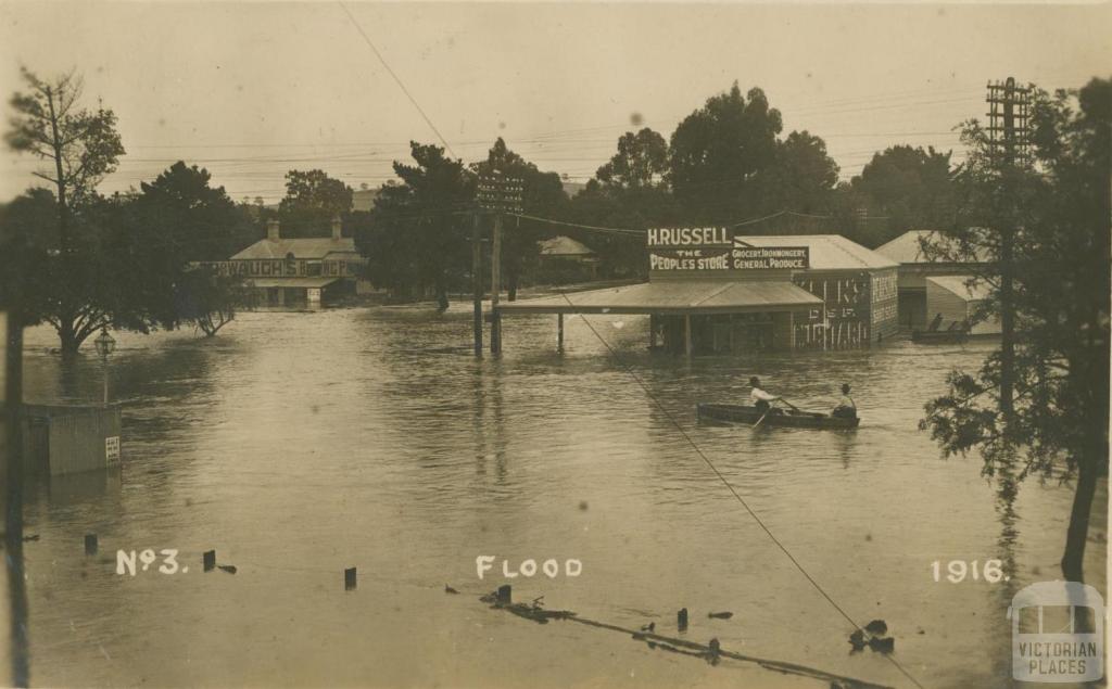 Seymour in flood, 1916