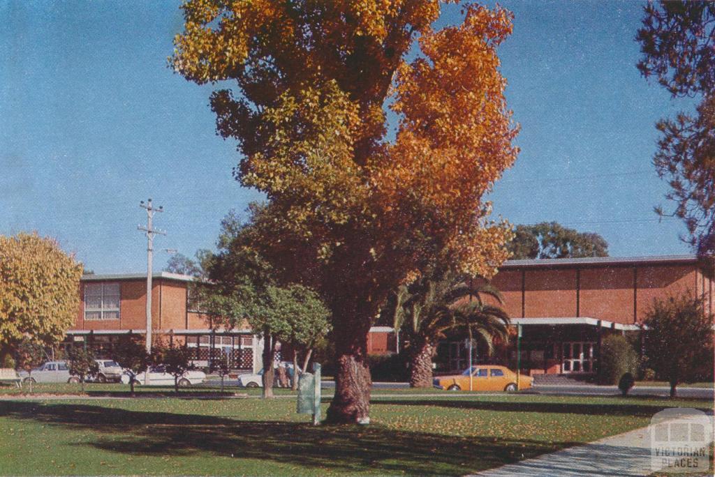 Civic Buildings from Queens Park, Shepparton