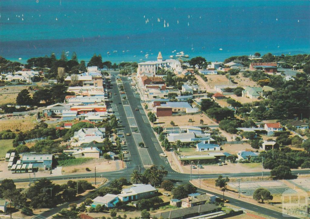 Aerial view over Sorrento and Port Phillip Bay, 1987