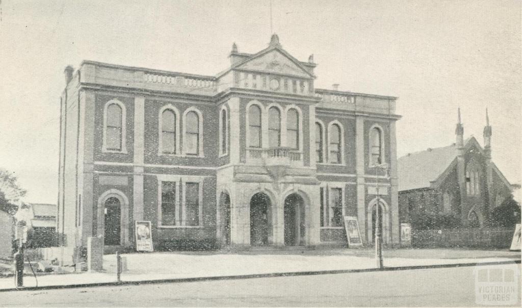 Town Hall and Methodist Church, Stawell, 1935