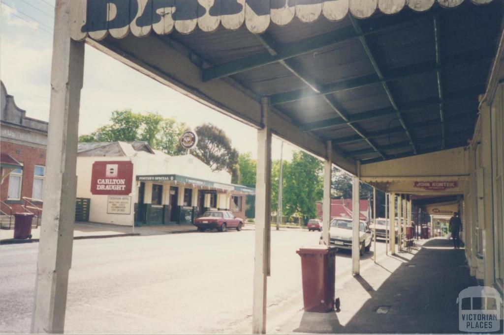 View through Shop Verandahs on High Street, Trentham