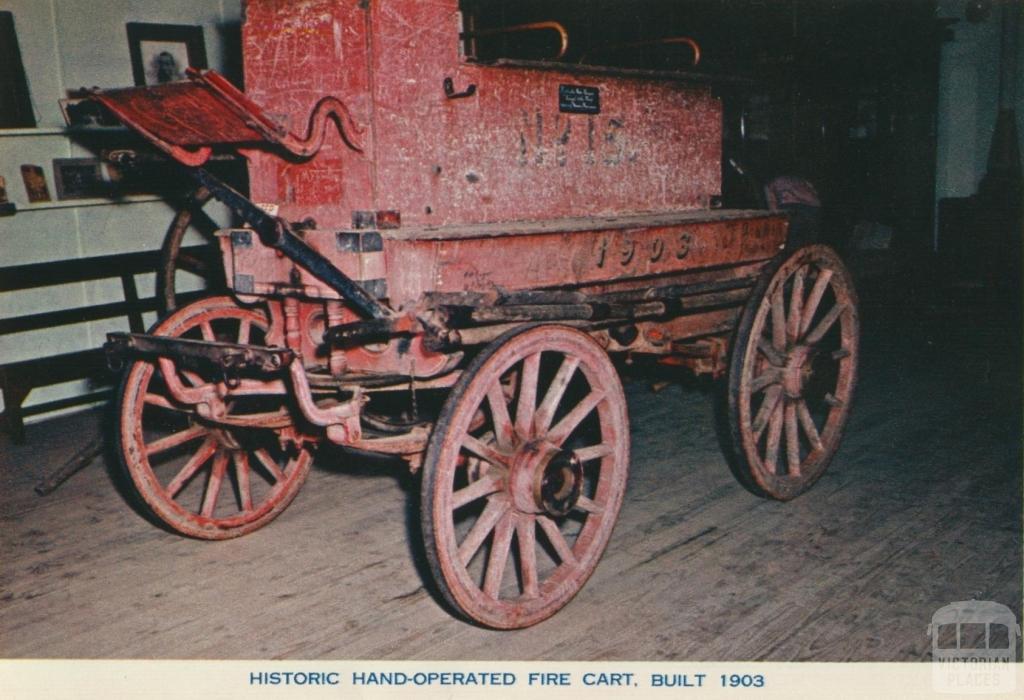 Historic Hand-operated Fire Cart, Built 1903, Walhalla