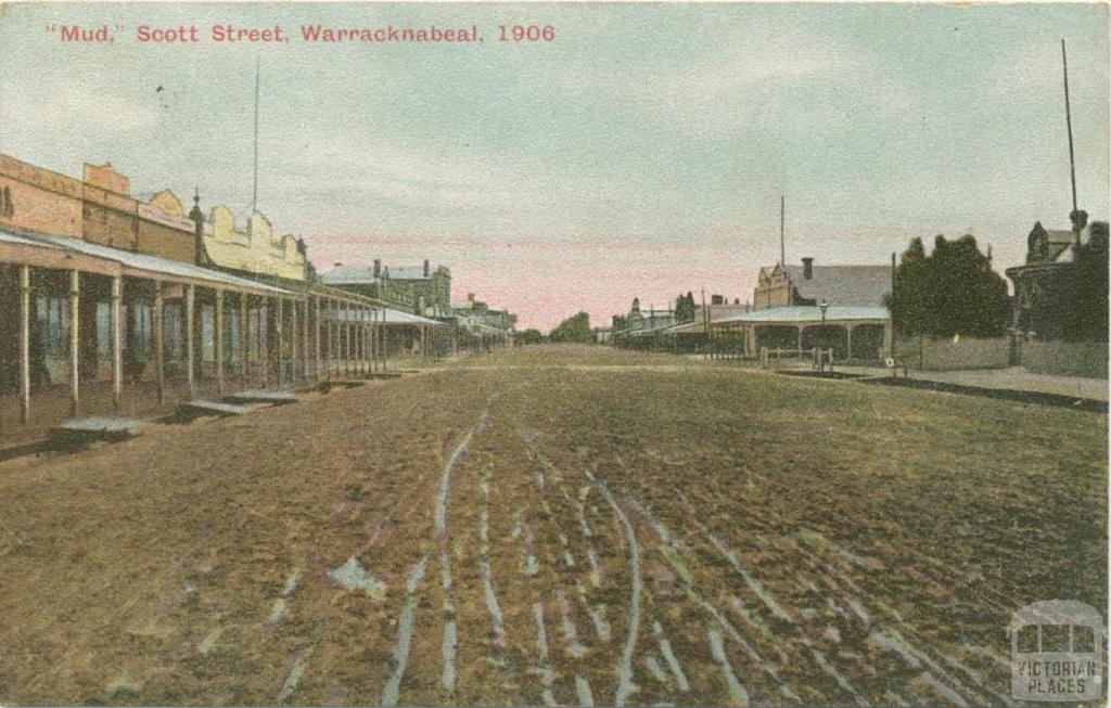 Mud, Scott Street, Warracknabeal, 1908