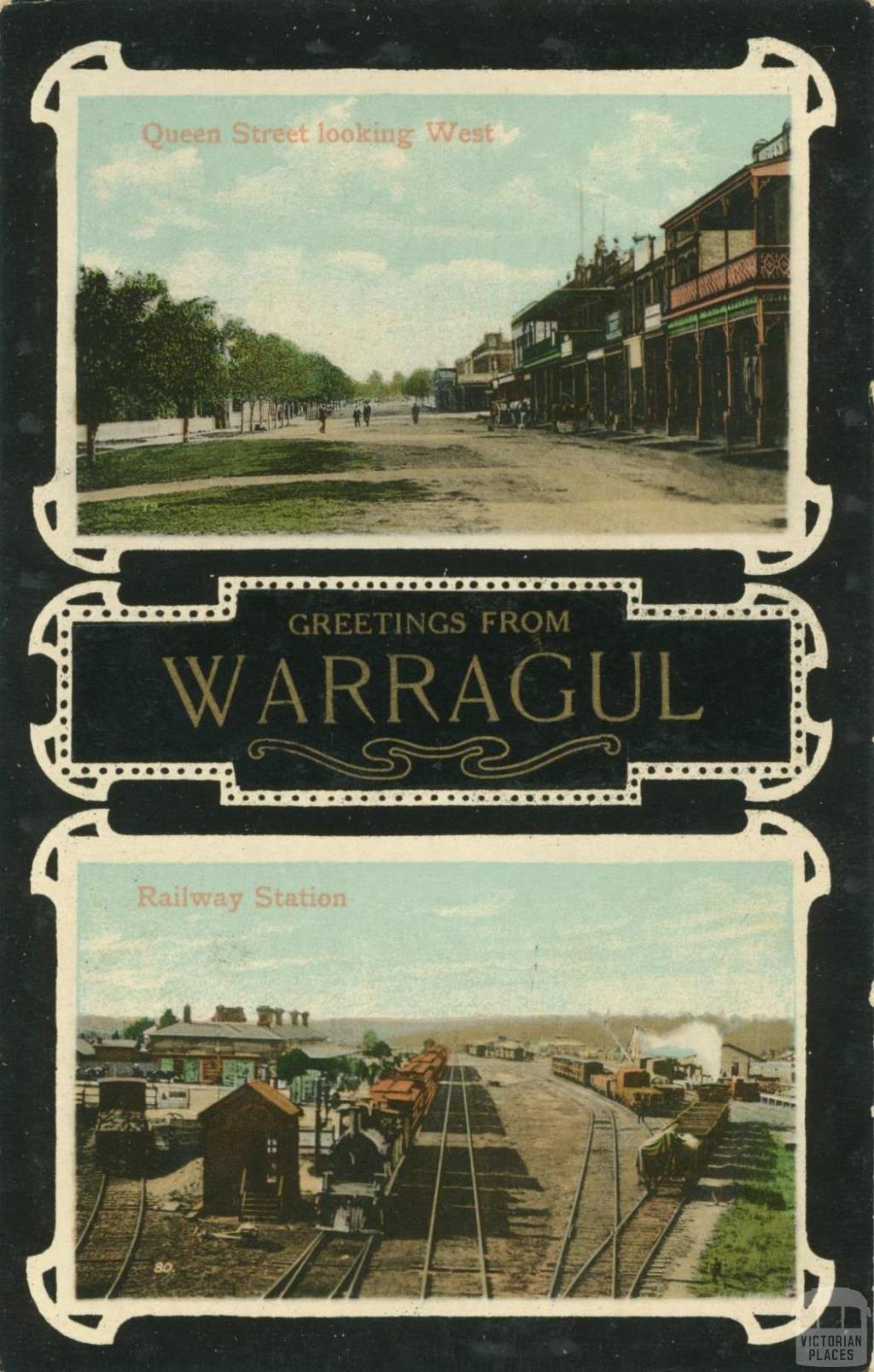 Queen Street and Railway Station, Warragul