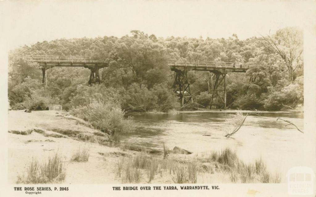 The bridge over the Yarra, Warrandyte, 1921