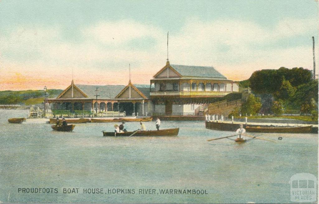 Proudfoot's Boat House, Hopkins River, Warrnambool