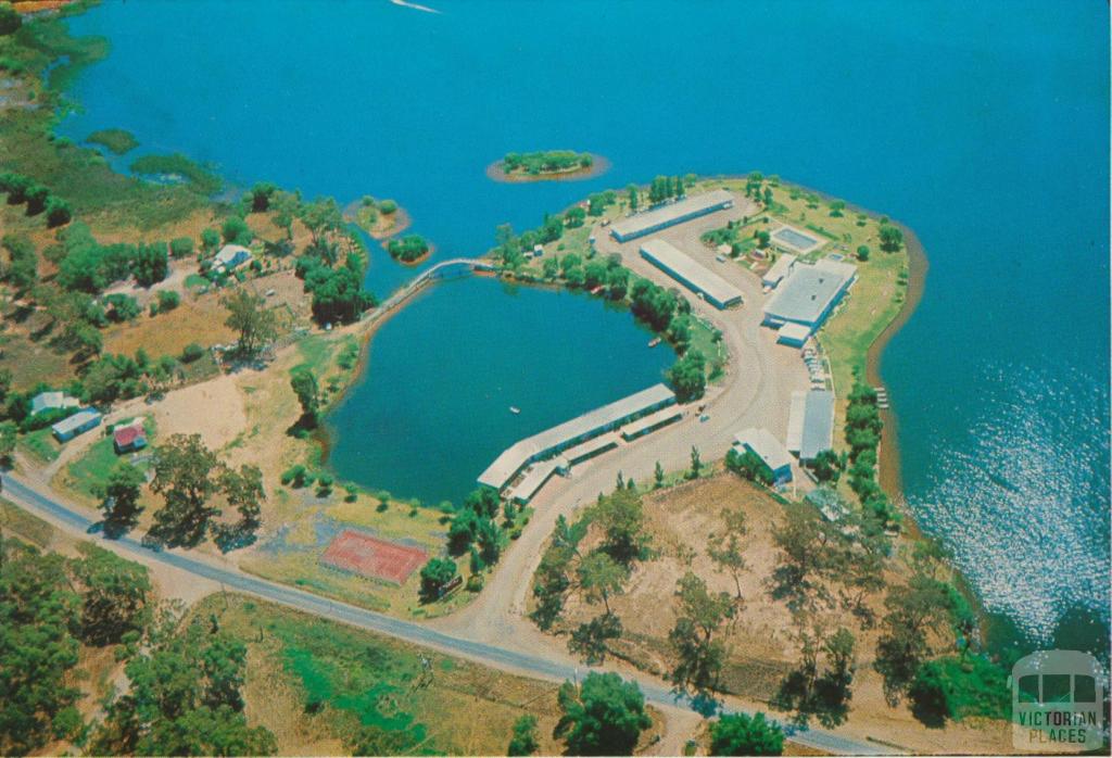 Aerial view Cypress Gardens, Yarrawonga