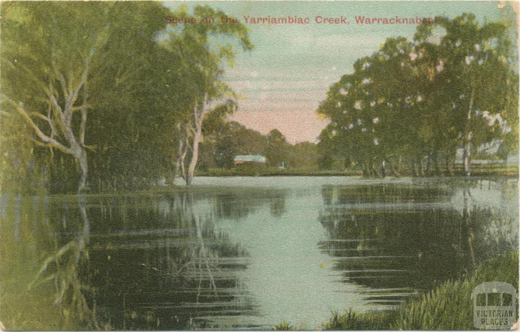 Scene at Yarriambiac Creek, Warracknabeal, 1908