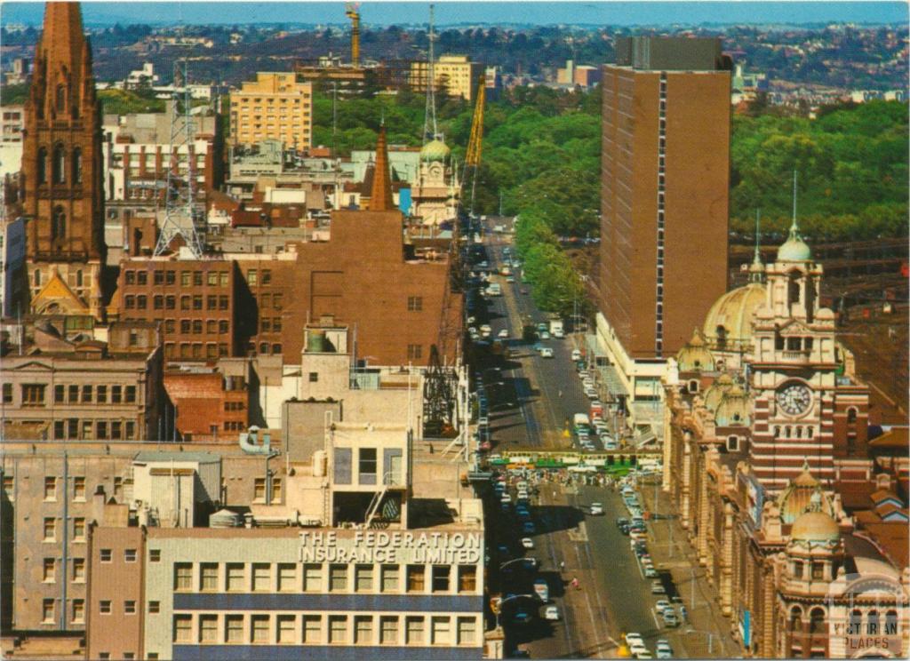 Flinders Street and city skyline, Melbourne