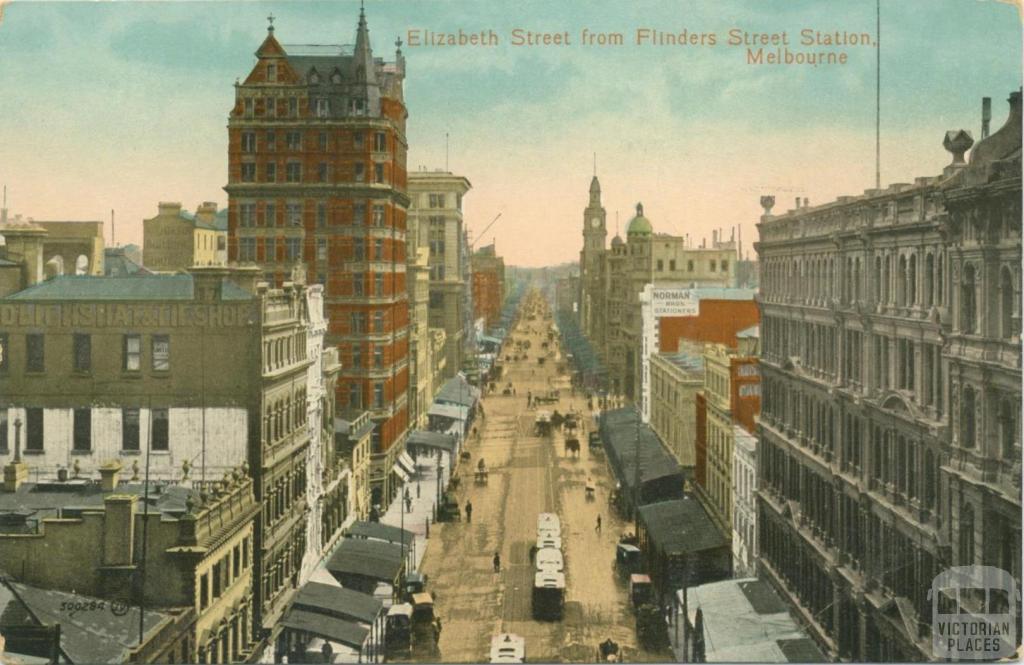 Elizabeth Street from Flinders Street Station, Melbourne