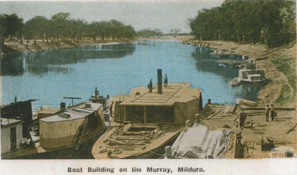 Boat building on the Murray, Mildura