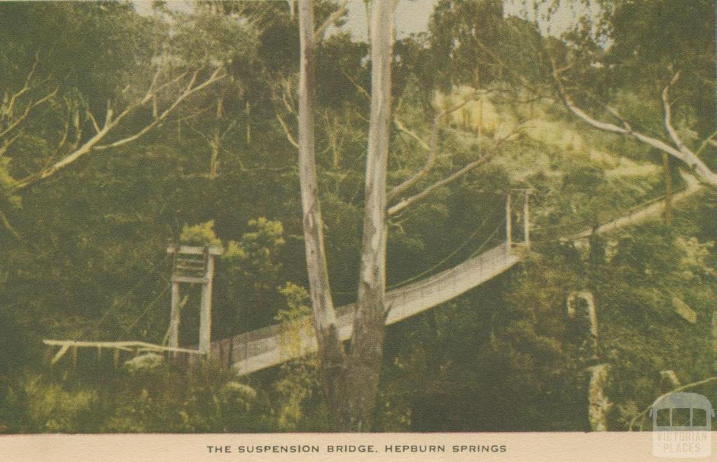 The Suspension Bridge, Hepburn Springs, 1948