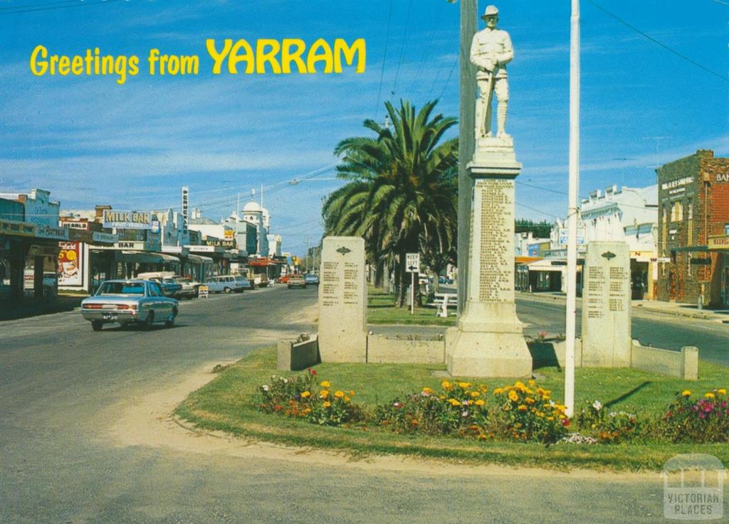 Commercial Road and War Memorial, Yarram