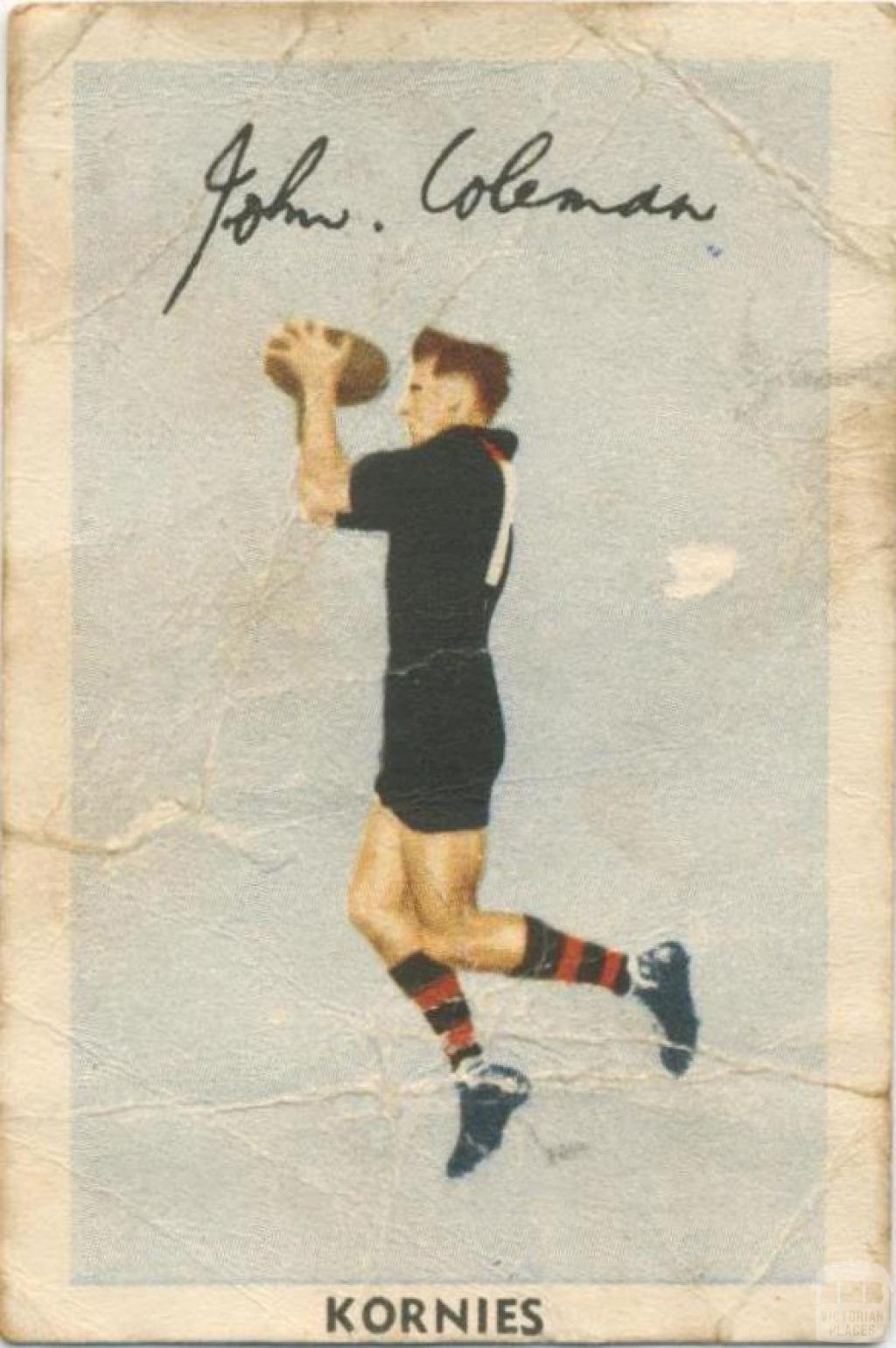 John Coleman, Essendon Football Club, Kornies Card