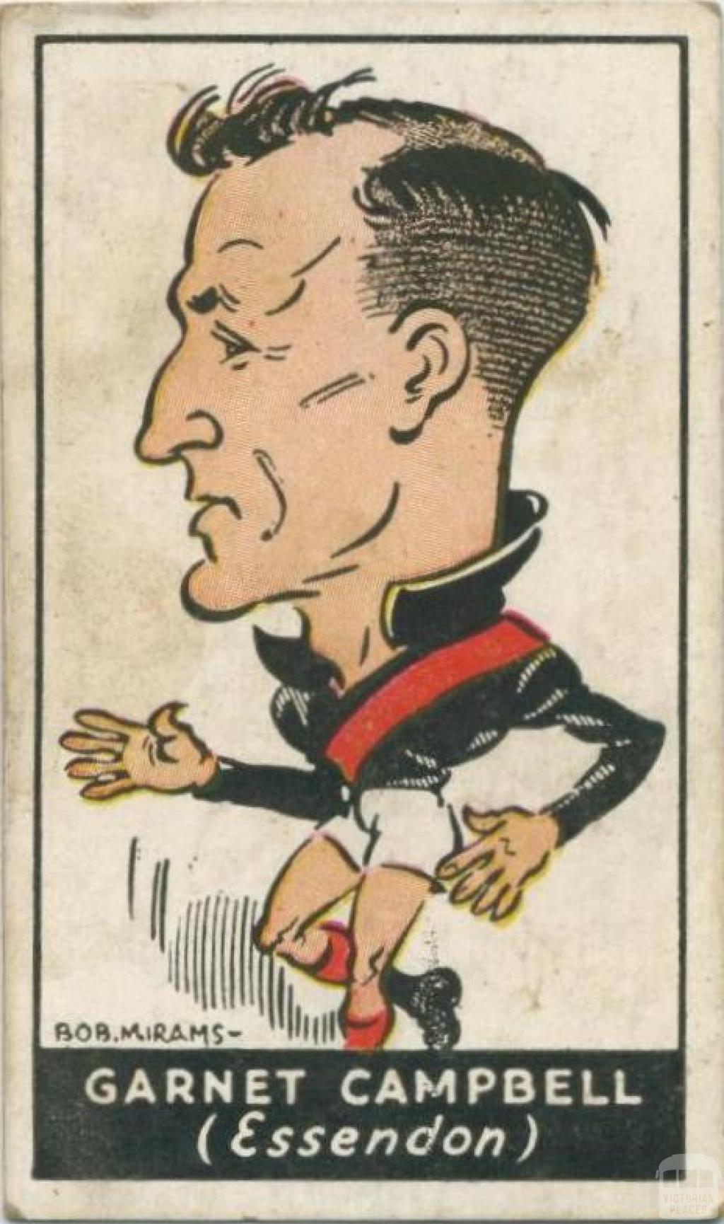 Garnet Campbell, Essendon Football Club, Standard Cigarettes Card