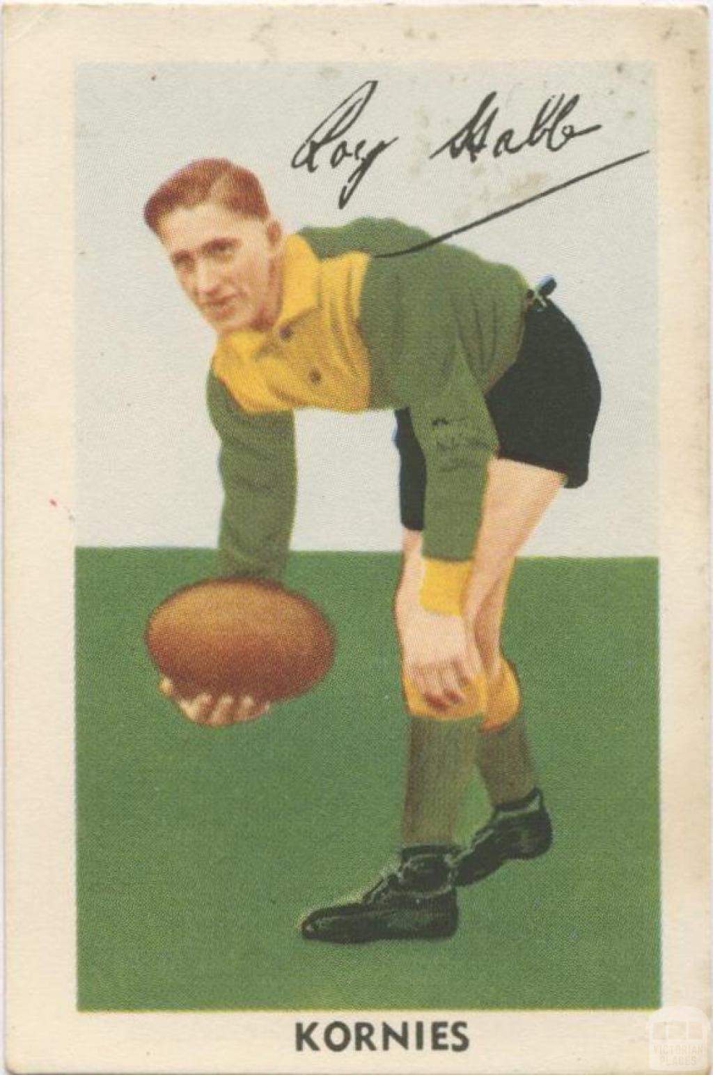 Roy Stabb, Northcote Football Club, Kornies Card